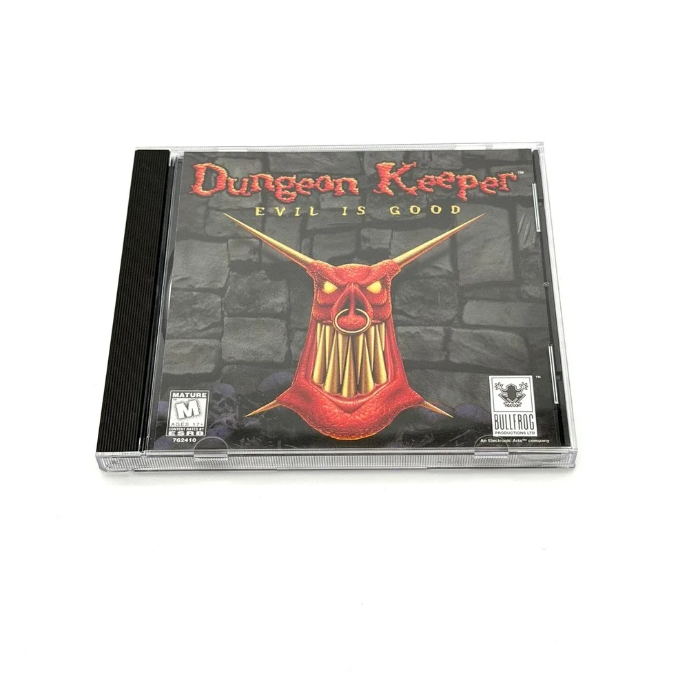 Dungeon Keeper PC Big Box Game 1997 Bullfrog EA Manual Reference Card CIB